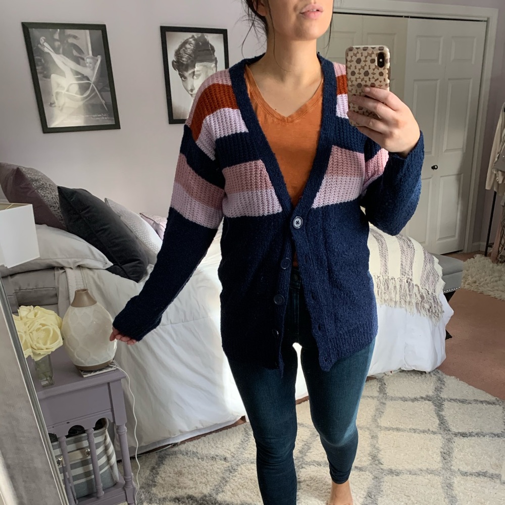 Color Block Cardigan